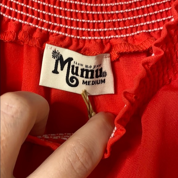 Show Me Your Mumu Hacienda Maxi Dress Red NWT Med - Picture 4 of 7